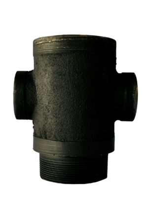 TEE DE 4*4*2*2 CON ADAPTADOR PARA VALVULA DE SOBRELLENADO