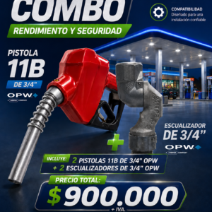 COMBO OPW 3/4" – 2 PISTOLA 11B + 2 ESCUALIZADOR
