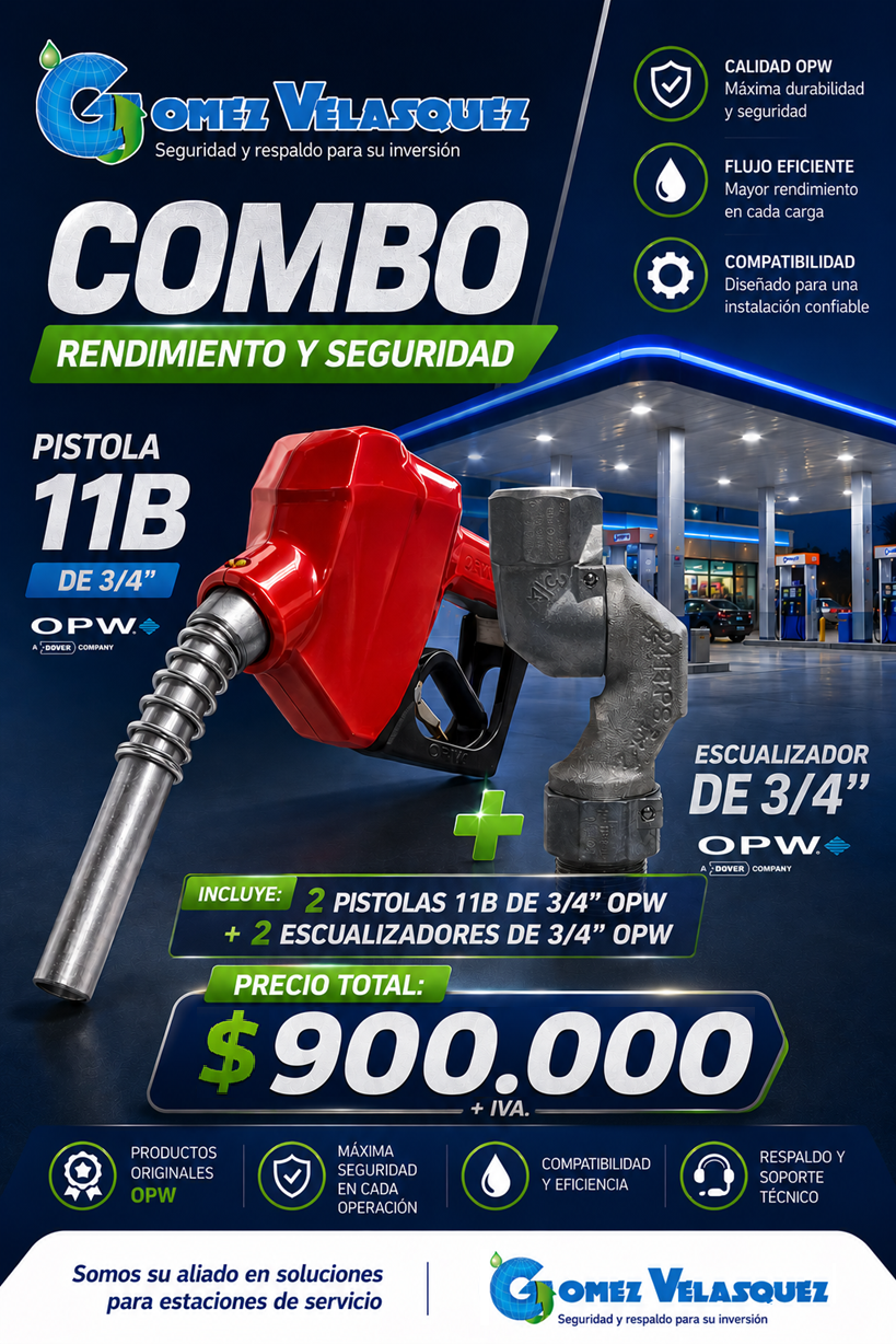 COMBO OPW 3/4" – 2 PISTOLA 11B + 2 ESCUALIZADOR