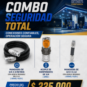 COMBO MANGUERA 3/4" X 4 M UL + BREAKAWAY + MANGUERA CORTA