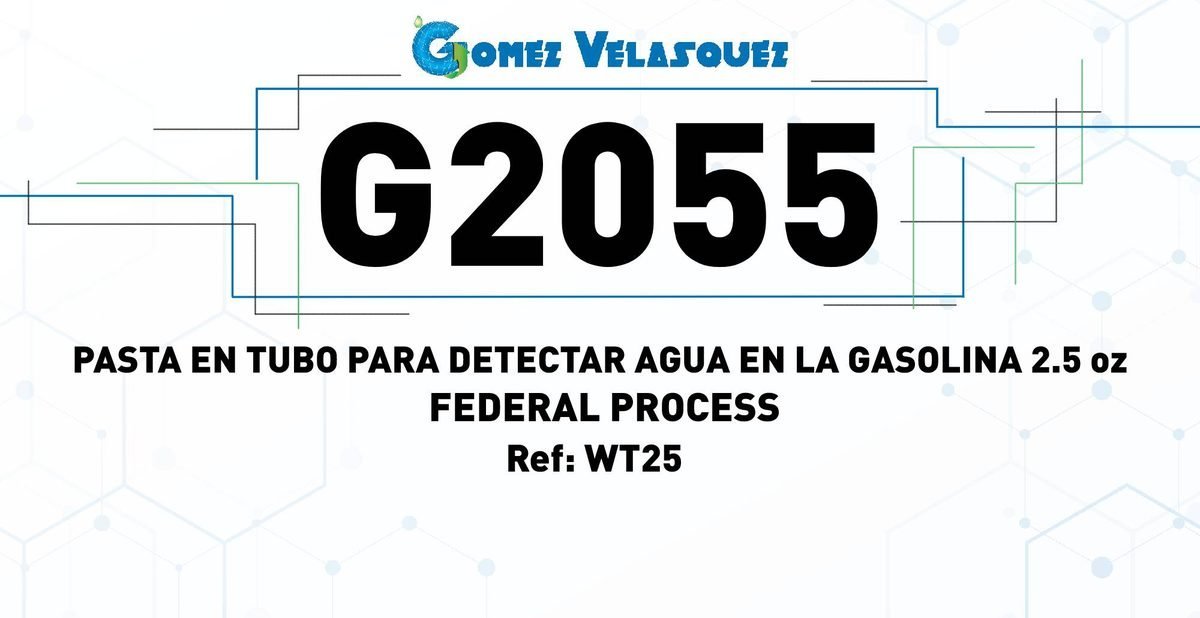 PASTA EN TUBO PARA DETECTAR AGUA EN LA GASOLINA 2.5 oz - FEDERAL PROCESS - Image 2