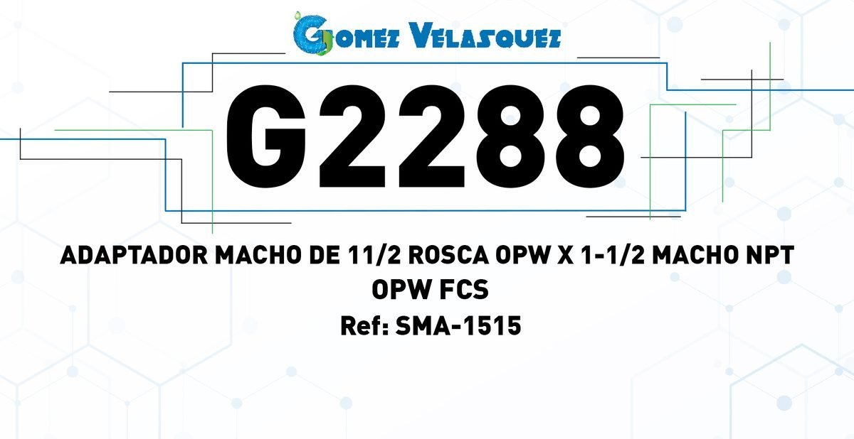 ADAPTADOR MACHO DE 1 1/2 ROSCA OPW X 1-1/2 MACHO NPT - OPW FCS - Image 2