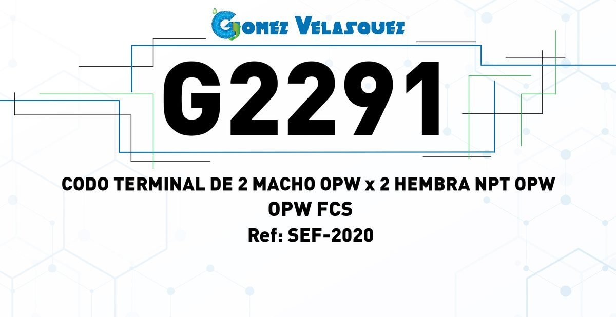 CODO TERMINAL DE 2 MACHO OPW x 2 HEMBRA NPT OPW - OPW FCS - Image 2