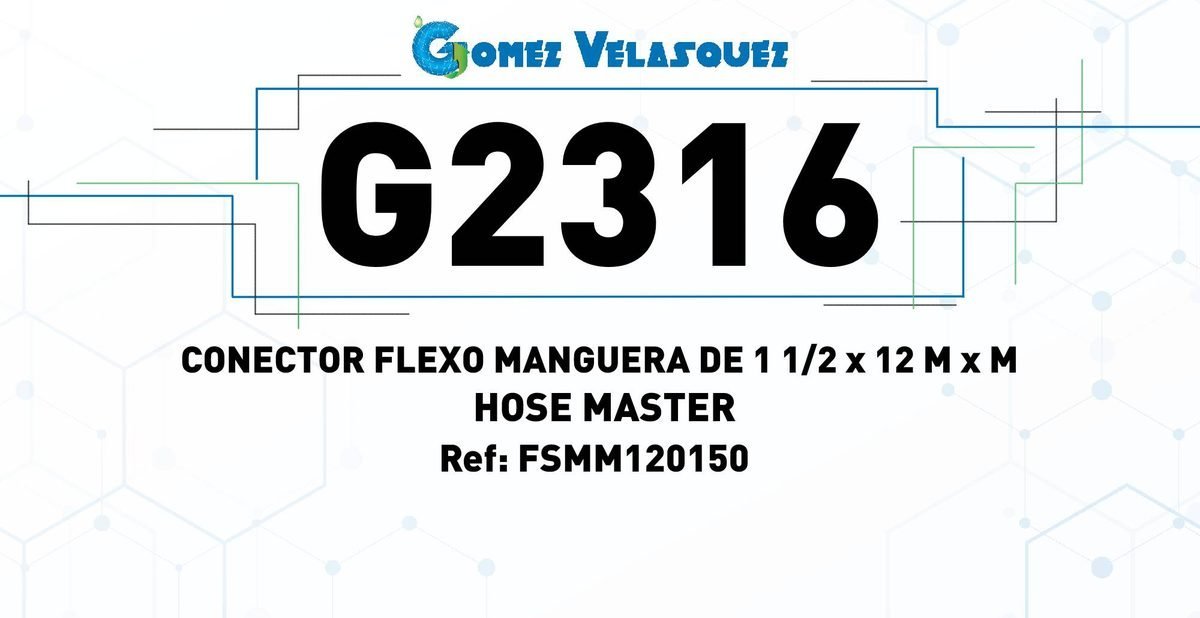 CONECTOR FLEXO MANGUERA DE 1 1/2 x 12 M x M - HOSE MASTER - Image 2