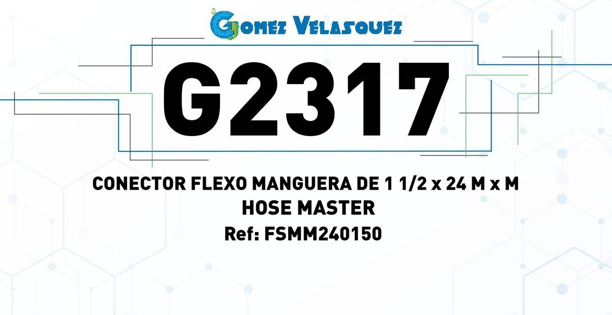 CONECTOR FLEXO MANGUERA DE 1 1/2 x 24 M x M - HOSE MASTER - Image 2