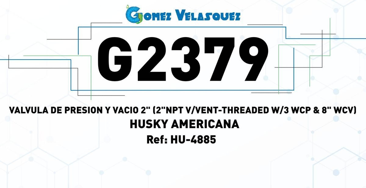 VALVULA DE PRESION Y VACIO DE 2 (2"NPT V/VENT-THREADED W/3 WCP & 8" WCV) - HUSKY AMERICANA - Image 2