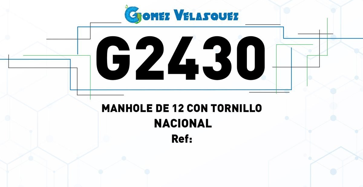 MANHOLE DE 12 CON TORNILLO - NACIONAL - Image 2