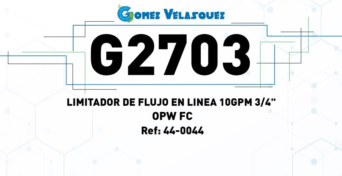LIMITADOR DE FLUJO EN LINEA 10GPM 3/4" - OPW FC - Image 2