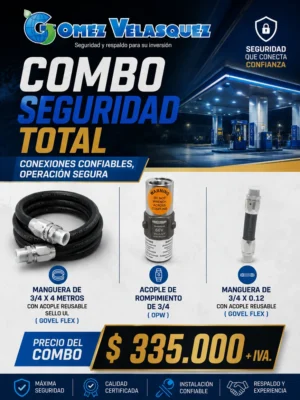 COMBO MANGUERA 3/4" X 4 M UL + BREAKAWAY + MANGUERA CORTA