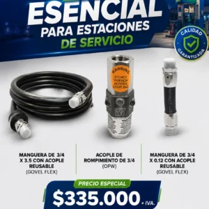COMBO MANGUERA 3/4" X 3,5 M + BREAKAWAY + MANGUERA CORTA