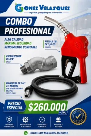 COMBO DESPACHO 3/4" – PISTOLA MAIDE + ESCUALIZADOR AILE + MANGUERA UL